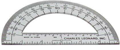 6 protractor 180 degree set of 12 tech line